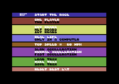 Rally Speedway screenshot 3 for Commodore 64